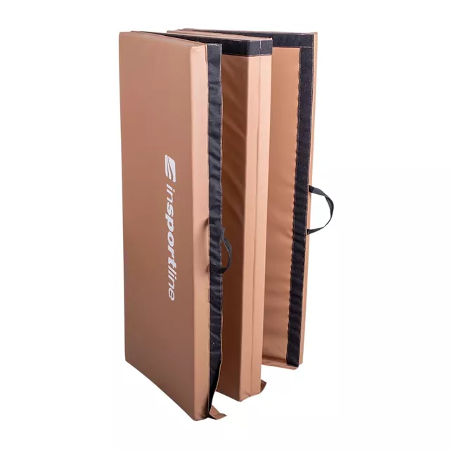 Skládací gymnastická žíněnka inSPORTline Kvadfold 200x120x5 cm - hnědá