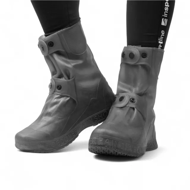 Waterproof Shoe Covers inSPORTline Nispo - šedá-transparentní - šedá-transparentní
