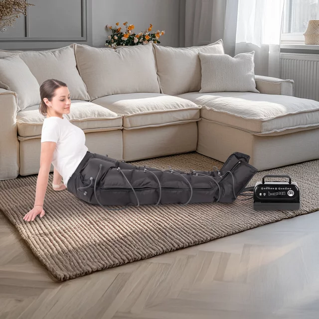 Kompresní masážní systém inSPORTline Compisimo s kompresními unisex kalhotami - 6 překrývajících se komor