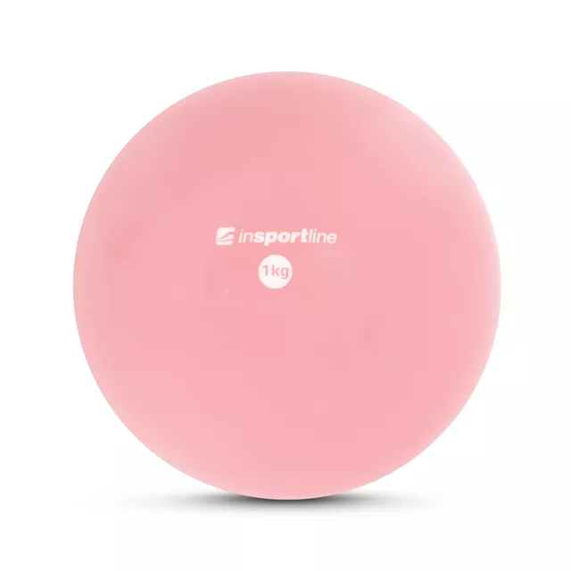 Jóga míč inSPORTline Yoga Ball 1 kg - mentolová - růžová