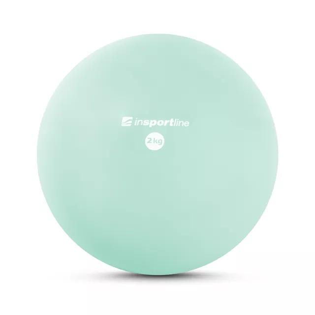 Jóga míč inSPORTline Yoga Ball 2 kg - černá - mentolová