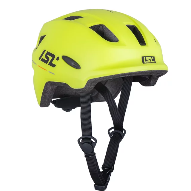 Dětská cyklo přilba s LED světlem ISL Lumitto - Blush Pink - Neon Yellow