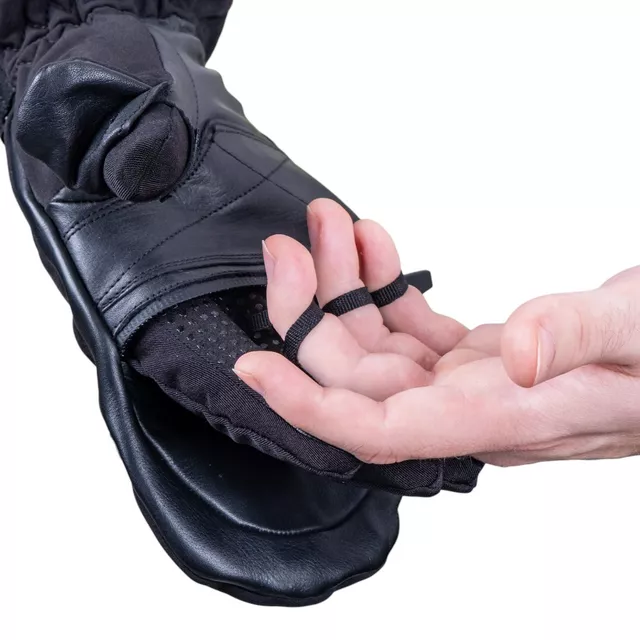 Vyhřívané rukavice W-TEC HEATflip 2v1 2x2000 mAh - černá