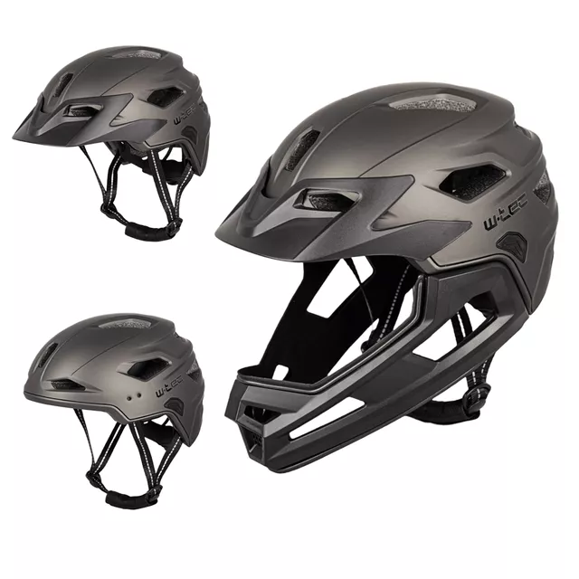 Junior Downhill Helmet W-TEC Estreito - Magic Matt Black - Magic Matt Black