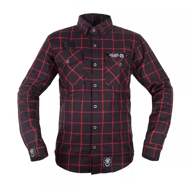 Košile W-TEC Black Heart Respector II - červeno-černá - černá s červeným pruhem