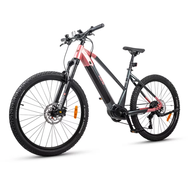 Dámsky horský elektrobicykel ISL Asuki 630 Wh 27,5" - model 2025 - Aqua Blue - Marine Rose