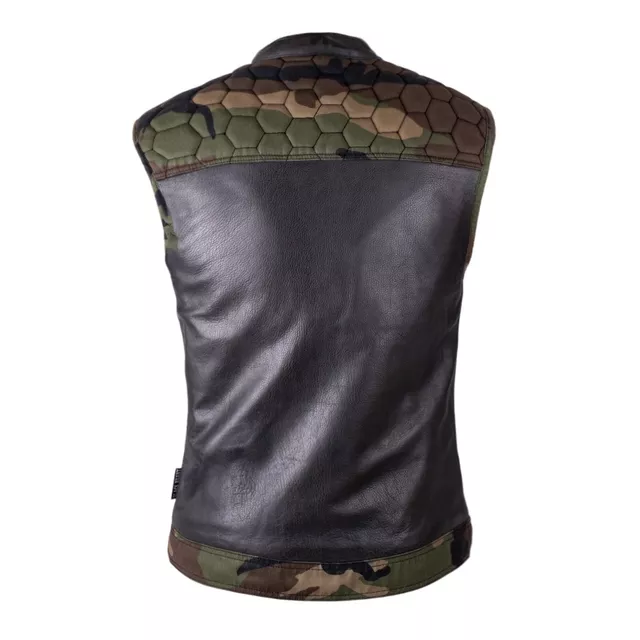 Moto vesta W-TEC Black Heart Regimento - tmavě šedá-kamufláž