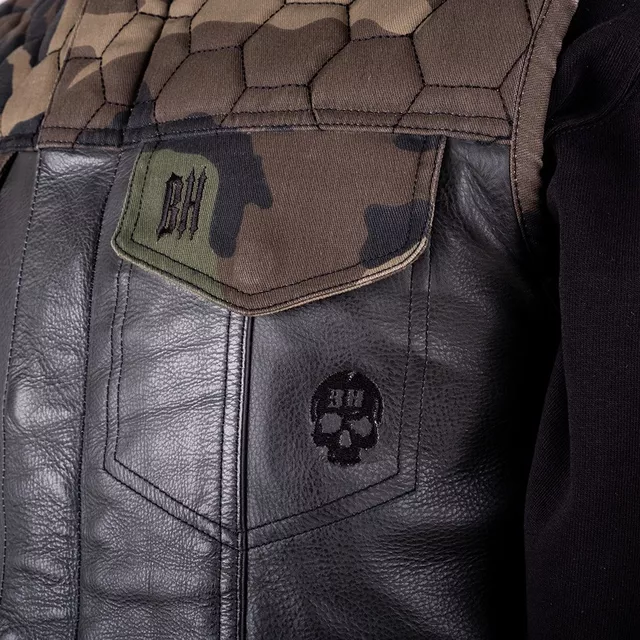 Moto vesta W-TEC Black Heart Regimento - tmavě šedá-kamufláž