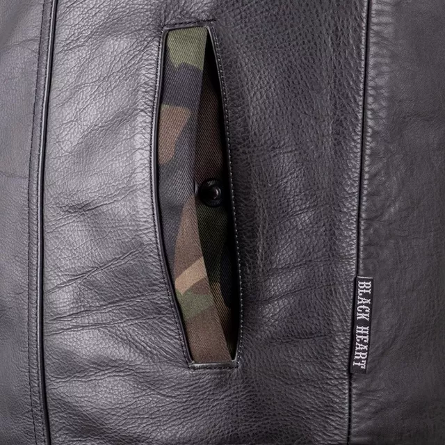 Moto vesta W-TEC Black Heart Regimento - tmavě šedá-kamufláž