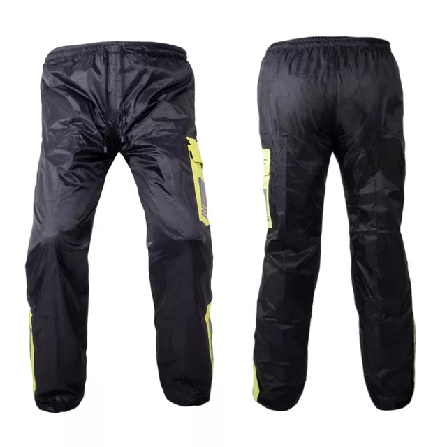 Pláštěnkové moto kalhoty W-TEC Colnari - černá-fluo zelená