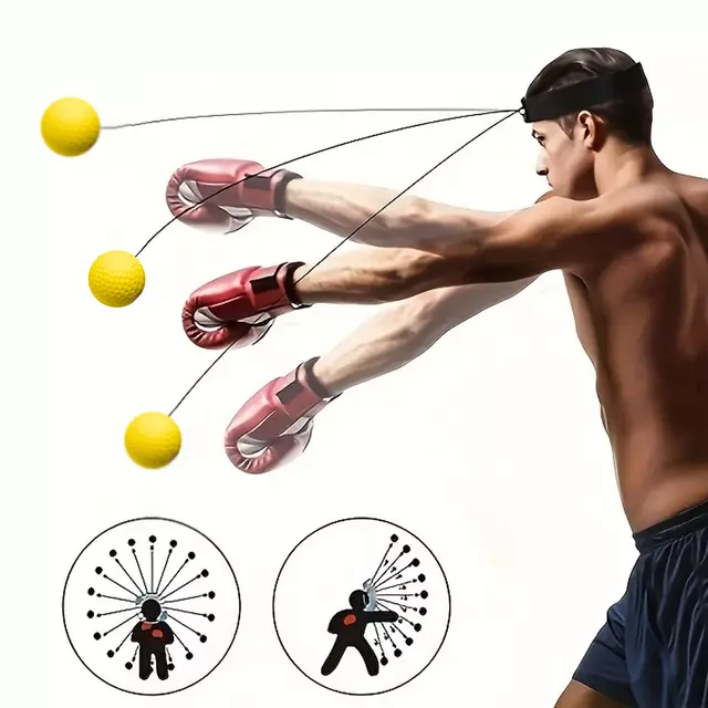 Reflexní boxovací míček na hlavu inSPORTline Respell Light 18g s čelenkou