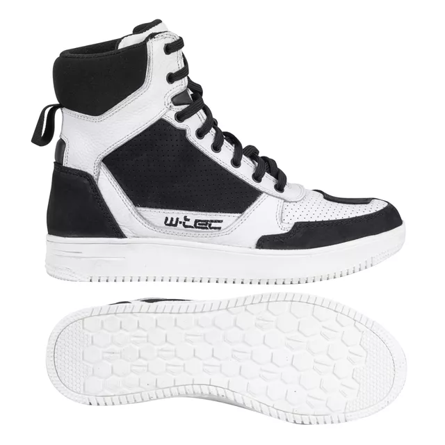 Moto boty W-TEC Bastige - černo-bílá