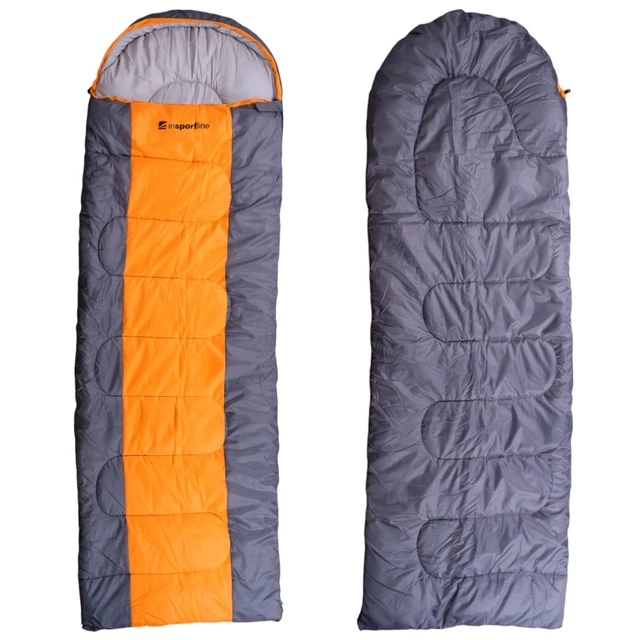 Blanket Sleeping Bag inSPORTline Girio - Grey Orange