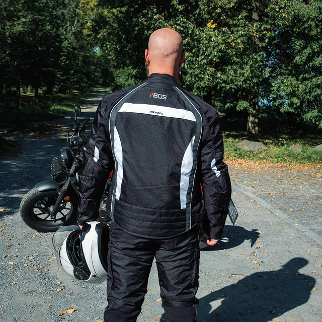 Men’s Touring Motorcycle jacket BOS Rebstock - White