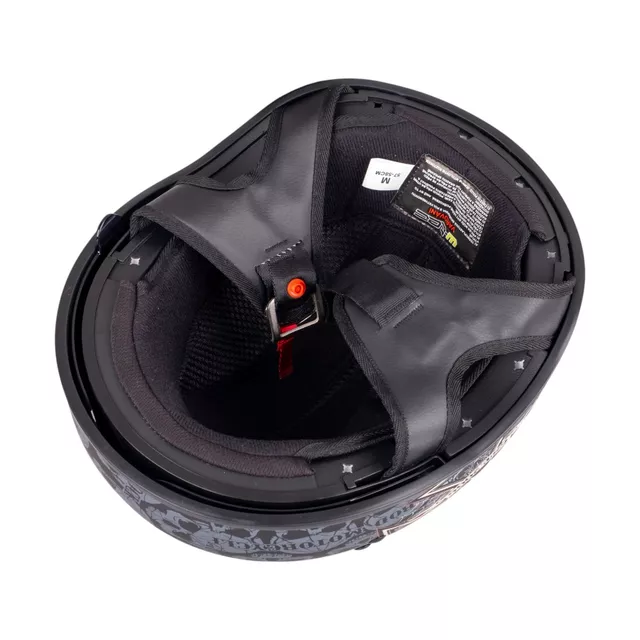 Motorcycle Helmet W-TEC Black Heart V535 Cross Skull