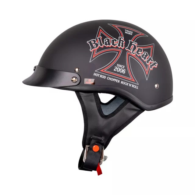 Motorcycle Helmet W-TEC Black Heart V531 Iron Cross - Black