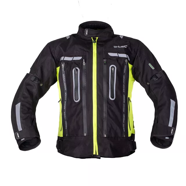 Moto bunda W-TEC Gelnair EVO - černá-fluo - černá-fluo