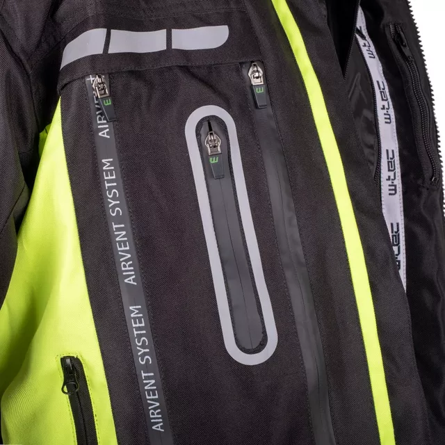 Moto bunda W-TEC Gelnair EVO - černá-fluo