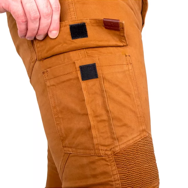 Moto jeansy W-TEC Wallbridge Caramel - karamelová