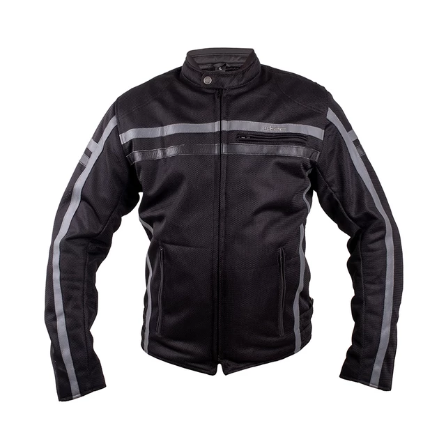 Motorcycle Jacket W-TEC Bellvitage Crow - Black-Grey - Black-Grey