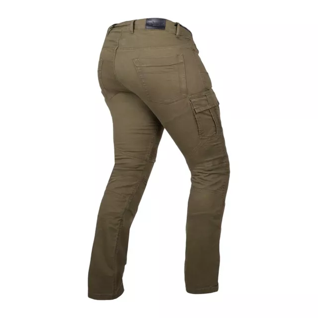 Moto jeansy W-TEC Wallbridge Olive - olivově zelená