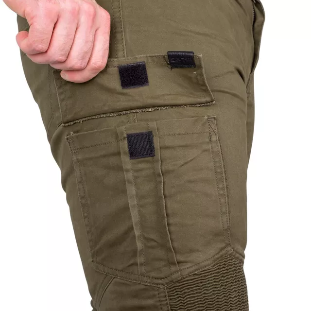 Moto jeansy W-TEC Wallbridge Olive - olivově zelená