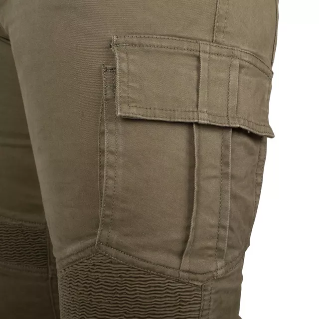Moto jeansy W-TEC Wallbridge Olive - olivově zelená