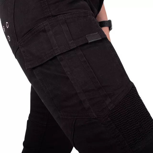 Dámské moto jeansy W-TEC Komehana - černá