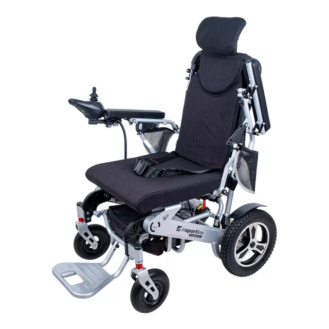 Elektrický invalidní vozík inSPORTline Hawkie Evo II s polohovatelným opěradlem 700W - stříbrná