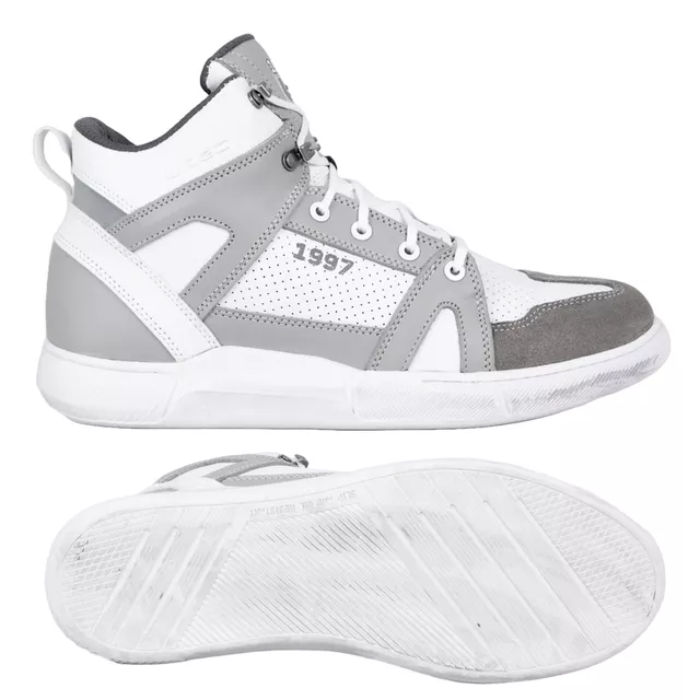 Moto boty W-TEC Arimes - bílo-šedá