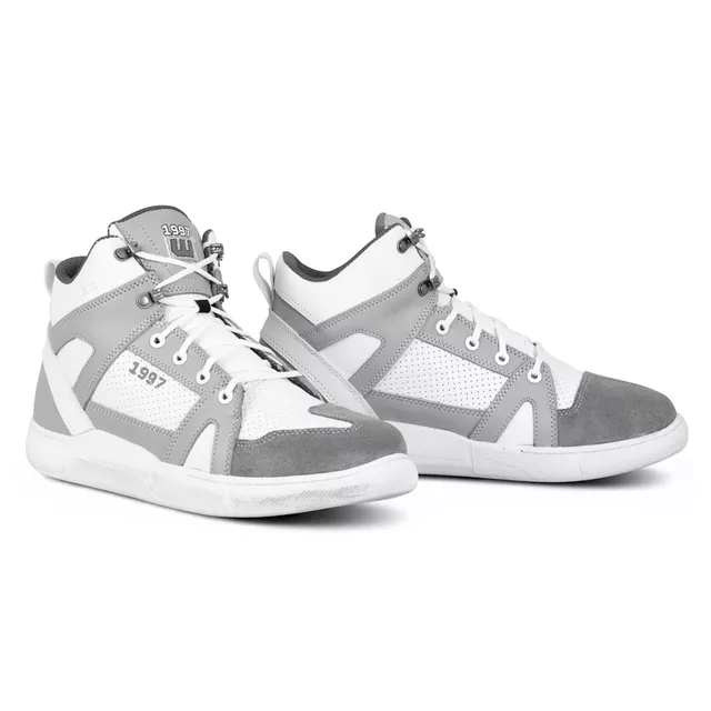 Moto boty W-TEC Arimes - bílo-šedá - bílo-šedá