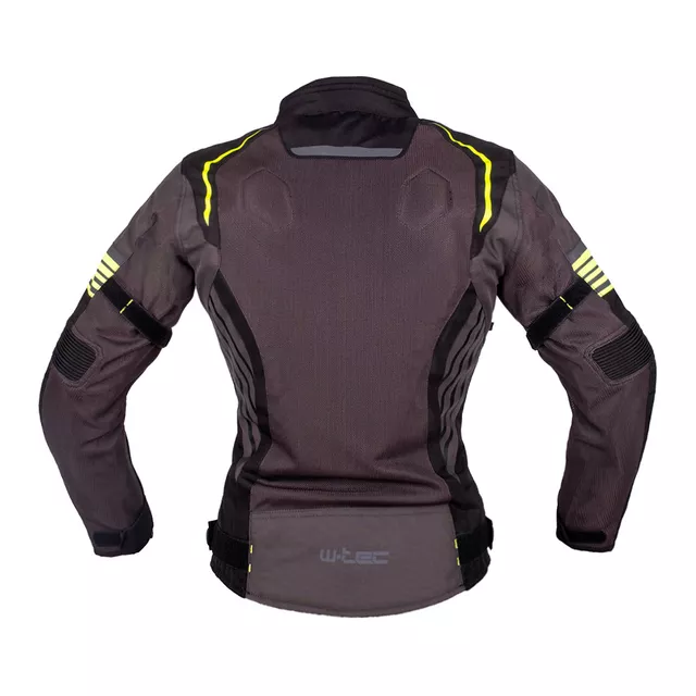 Dámská letní moto bunda W-TEC Jelsa - šedá-fluo
