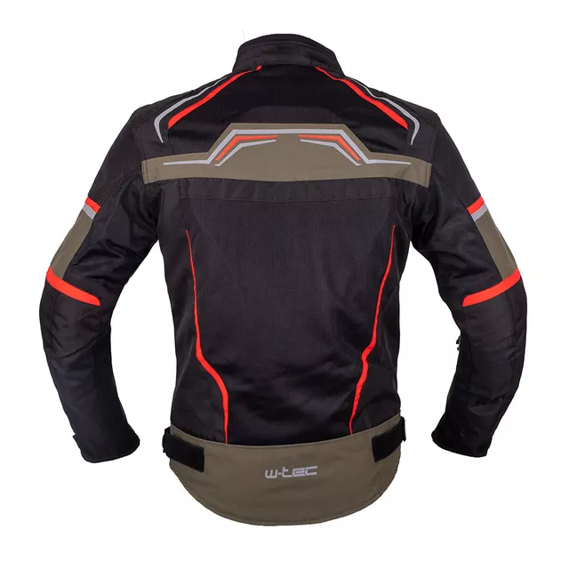 Letní moto bunda W-TEC Rovin - černo-zeleno-červená