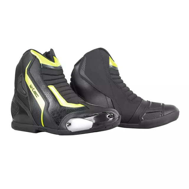 Moto boty W-TEC GlamCE - černá-fluo žlutá - černá-fluo žlutá