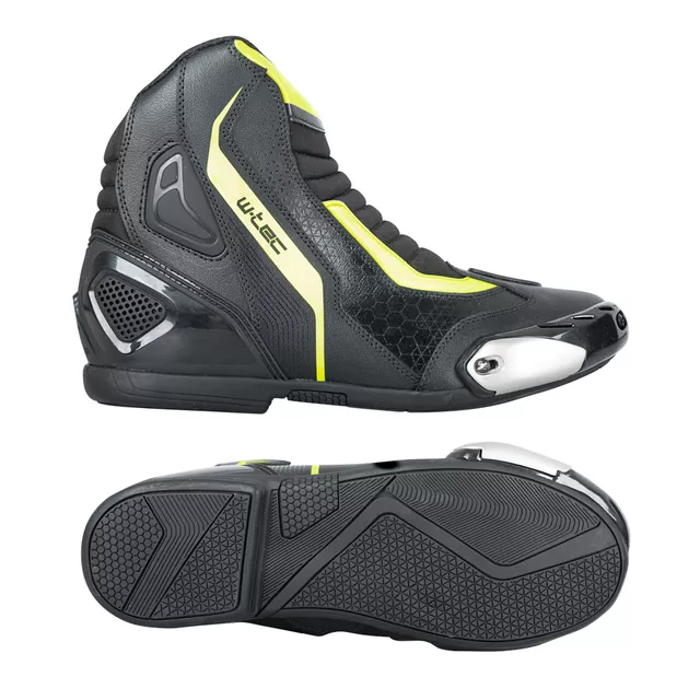 Moto boty W-TEC GlamCE - černá-fluo žlutá