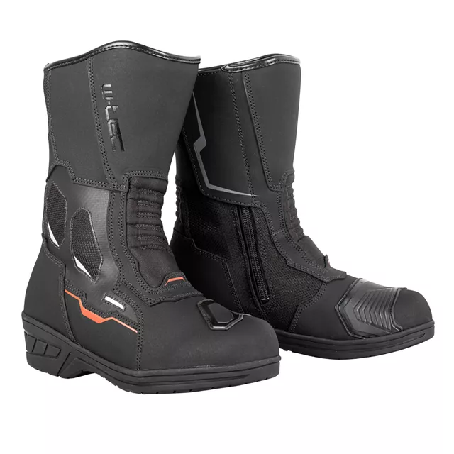 Dámské moto boty W-TEC Moanna - černo-červená - černo-červená