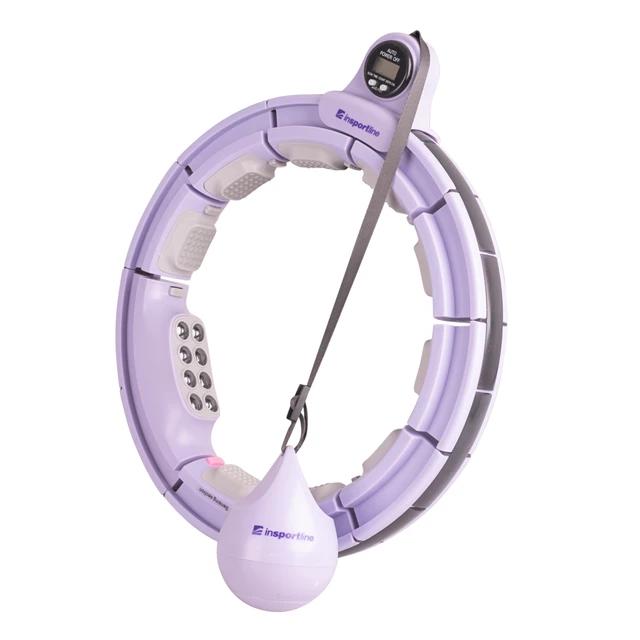 Hula hop z magnesami i obciążeniem inSPORTline Weight Hoop Pro 69-105 cm