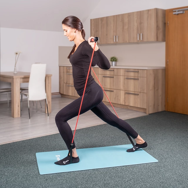 inSPORTline Fitness-Stange mit Gummi 130 cm