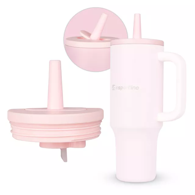 Náhradné viečko pre termohrnček inSPORTline Cocoanna 1200ml - kávová - ružová