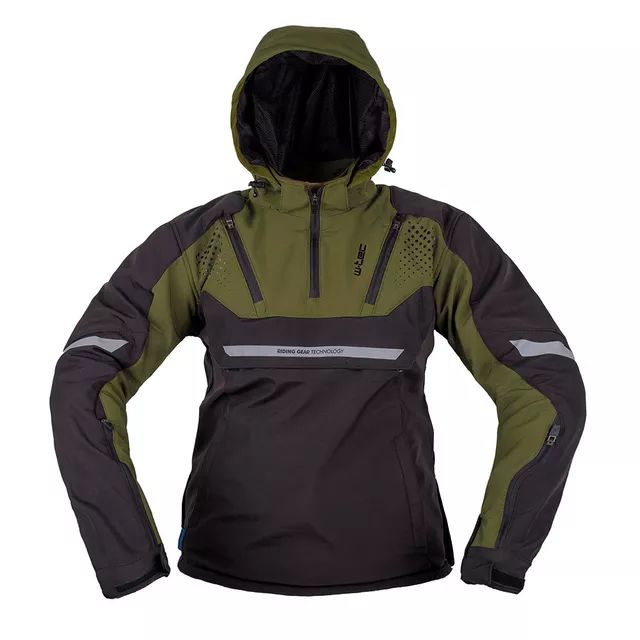 Pánská softshellová moto bunda W-TEC Annorack - černá - khaki-černá