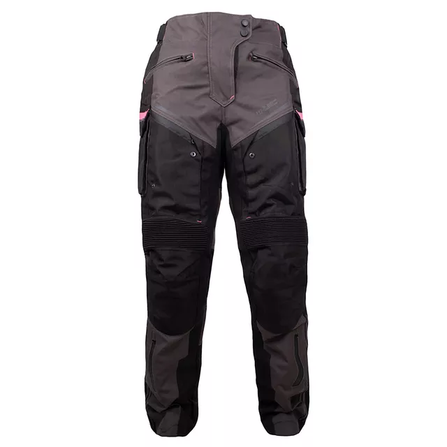 Dámské moto kalhoty W-TEC Barbata - černo-šedo-růžová