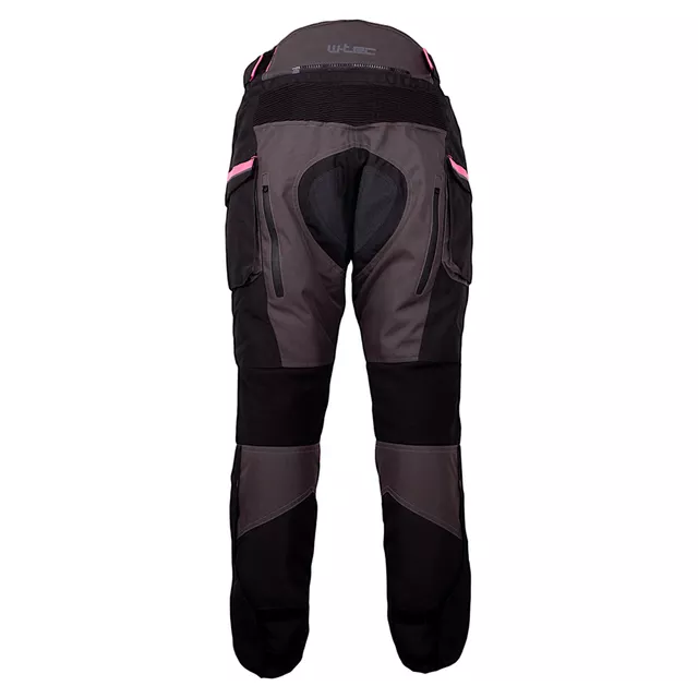 Dámské moto kalhoty W-TEC Barbata - černo-šedo-růžová