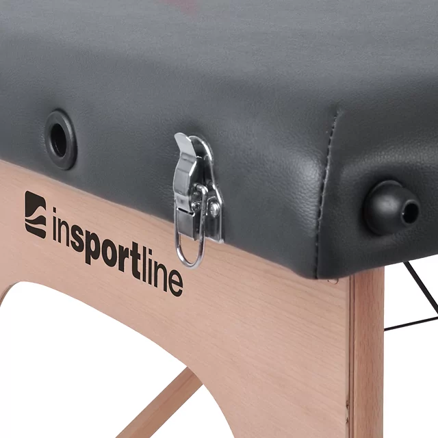 Masérské lehátko inSPORTline Orashi 186x60x62,5-85,5 cm 2-dílné dřevěné