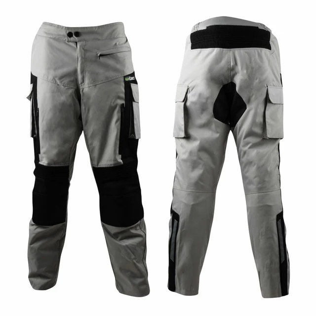 Men's Motorcycle Trousers W-TEC Rolph - Light Grey-Black - Light Grey-Black