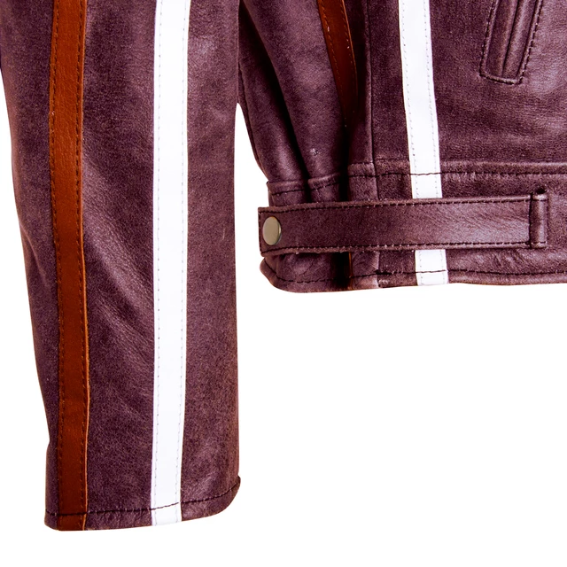 Kožená moto bunda BOS 2058 Mahagon