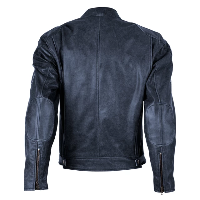 Leather Motorcycle Jacket BOS 2058 Navy