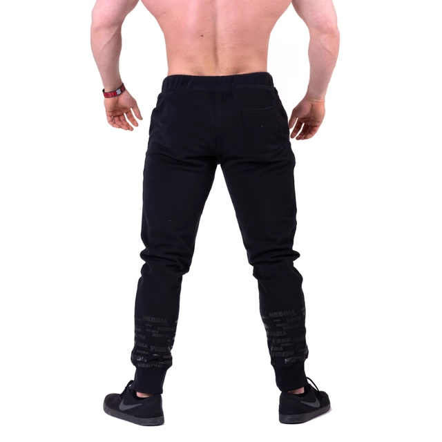 Pánské tepláky Nebbia Gym Hero Joggers 153 - Black