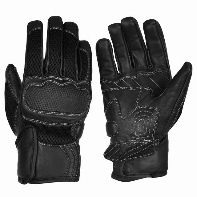 Moške moto rokavice W-TEC Sarwar - črna - črna