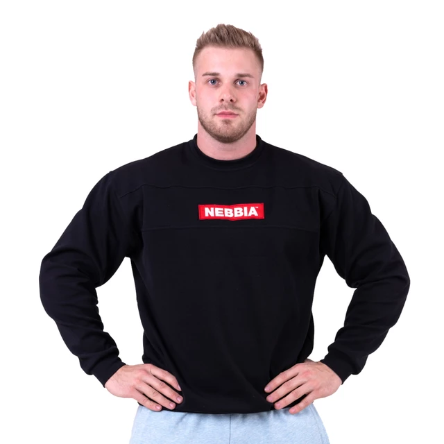 Męska bluza sportowa Nebbia Red Label 148 - Czarny - Czarny