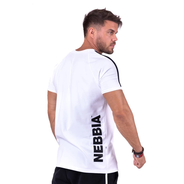 Koszulka męska na siłownię Nebbia 90' Hero 143 - Biały